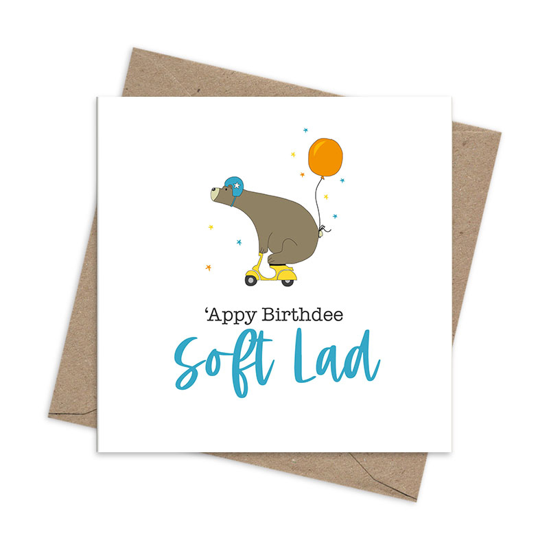 'Appy Birthdee Soft Lad Card