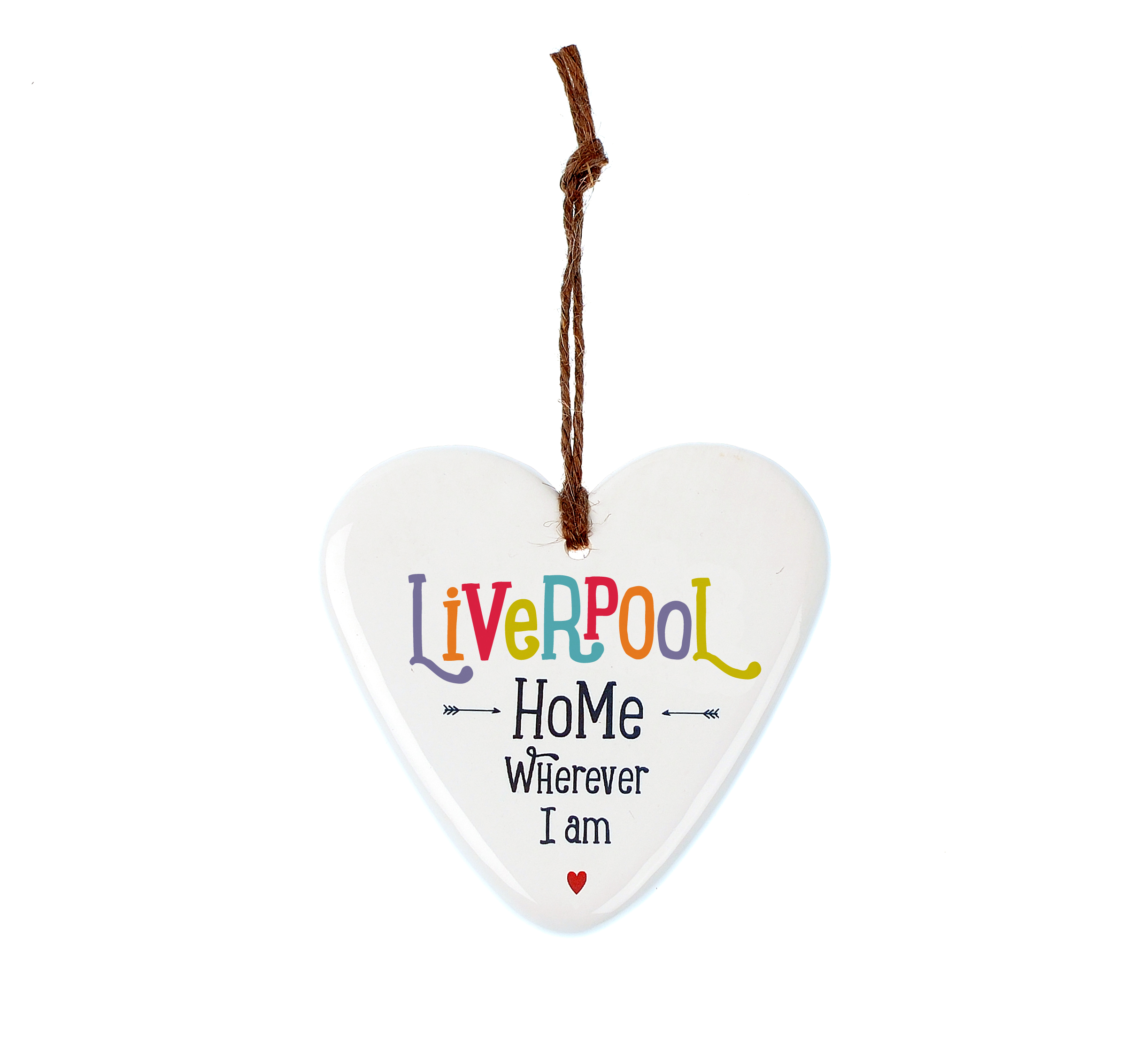 Liverpool Hanging Heart - 'Home Wherever I Am'