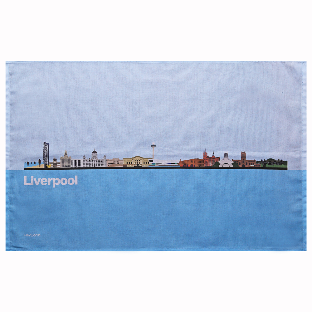 Liverpool Skyline Tea Towel