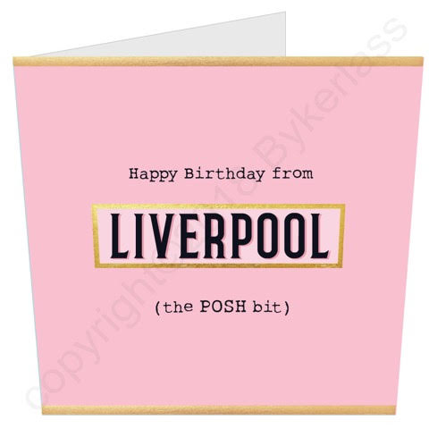 Liverpool Birthday Card - Pink