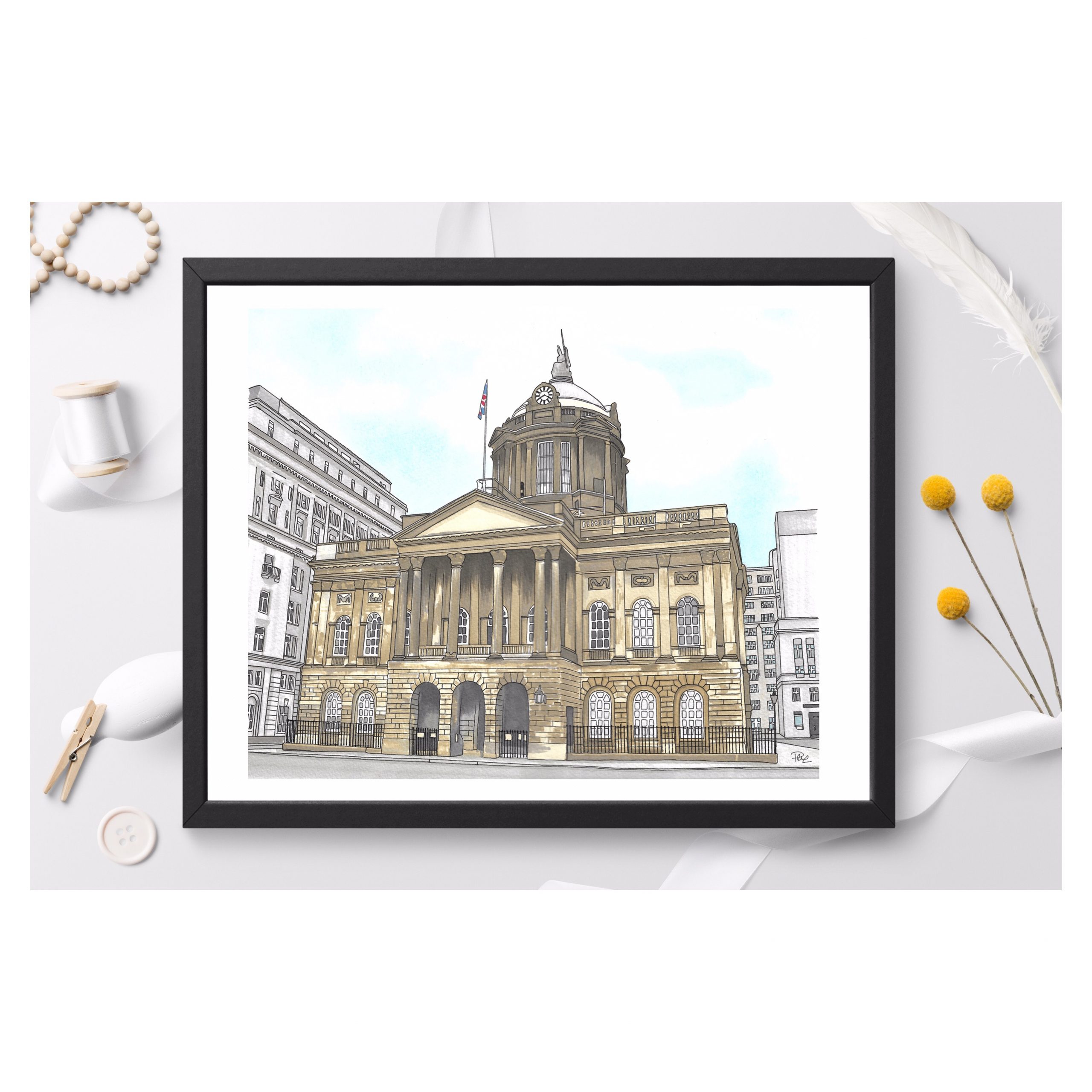 Liverpool Town Hall Print - Paint By Pablo